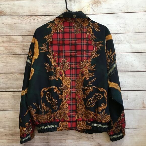 VINTAGE Y2K GALLERY SPORT BOMBER JACKET IN BOLD PRINT - Picture 2 of 7